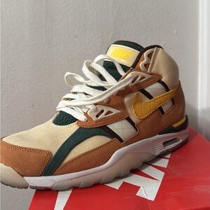 Nike High-Top Sneakers with Yellow and Brown Accents